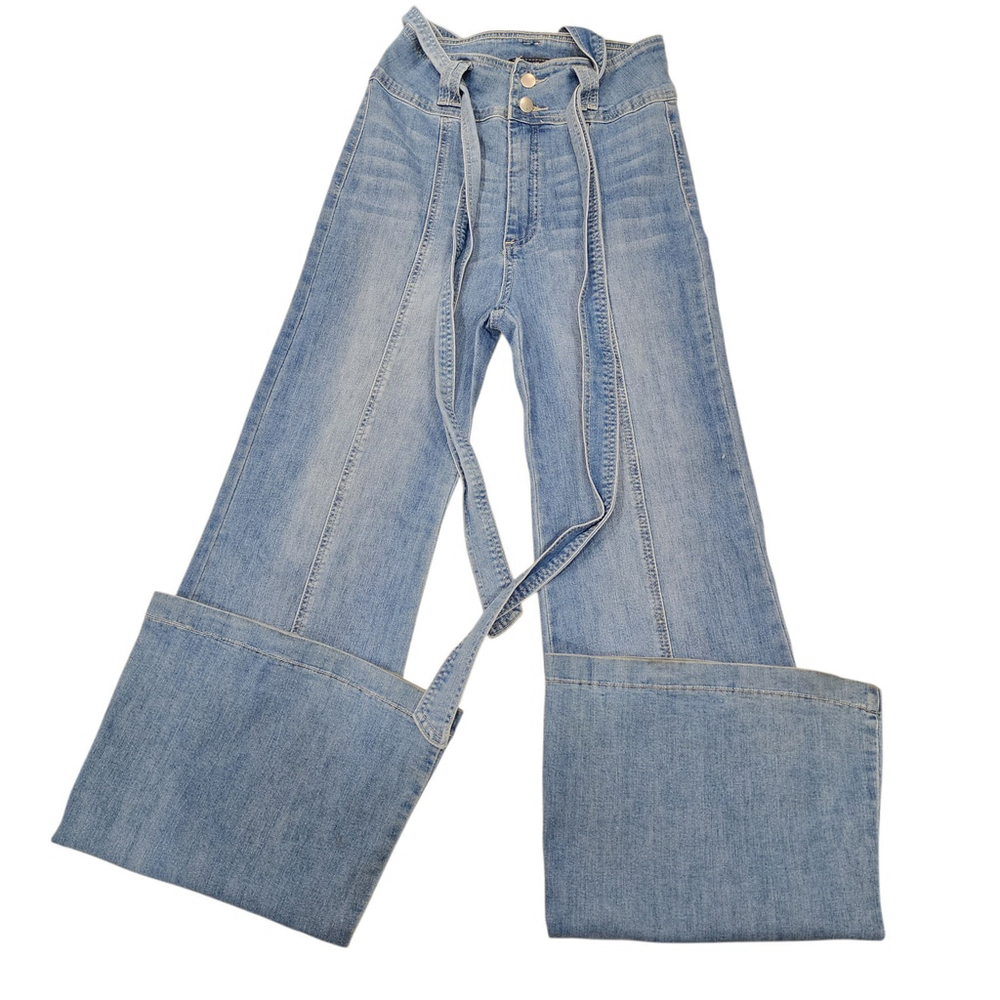 Womens Y2K Flying Tomato Jeans Denim Flared cargo pockets low rise size 1